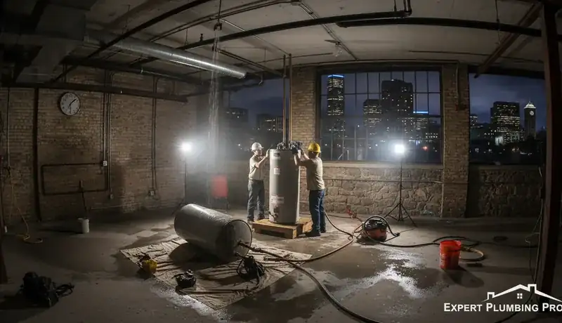Expert Plumbing Pro - after-hours-water-heater-rupture-and-replacement-in-downtown-denver